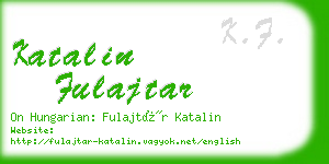 katalin fulajtar business card